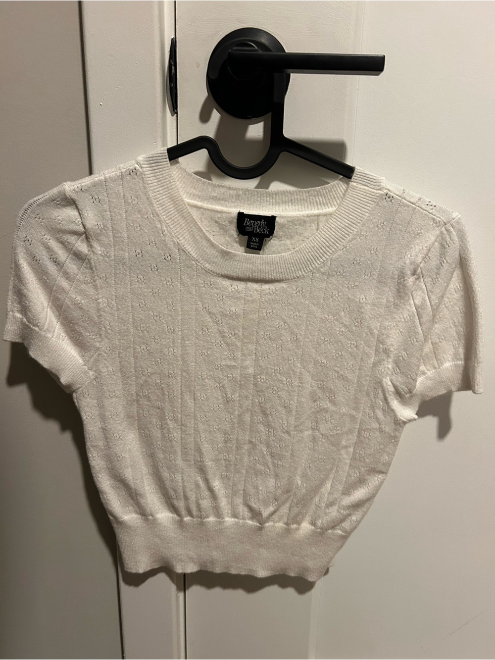 BeBop White Short-Sleeve Knit Tee